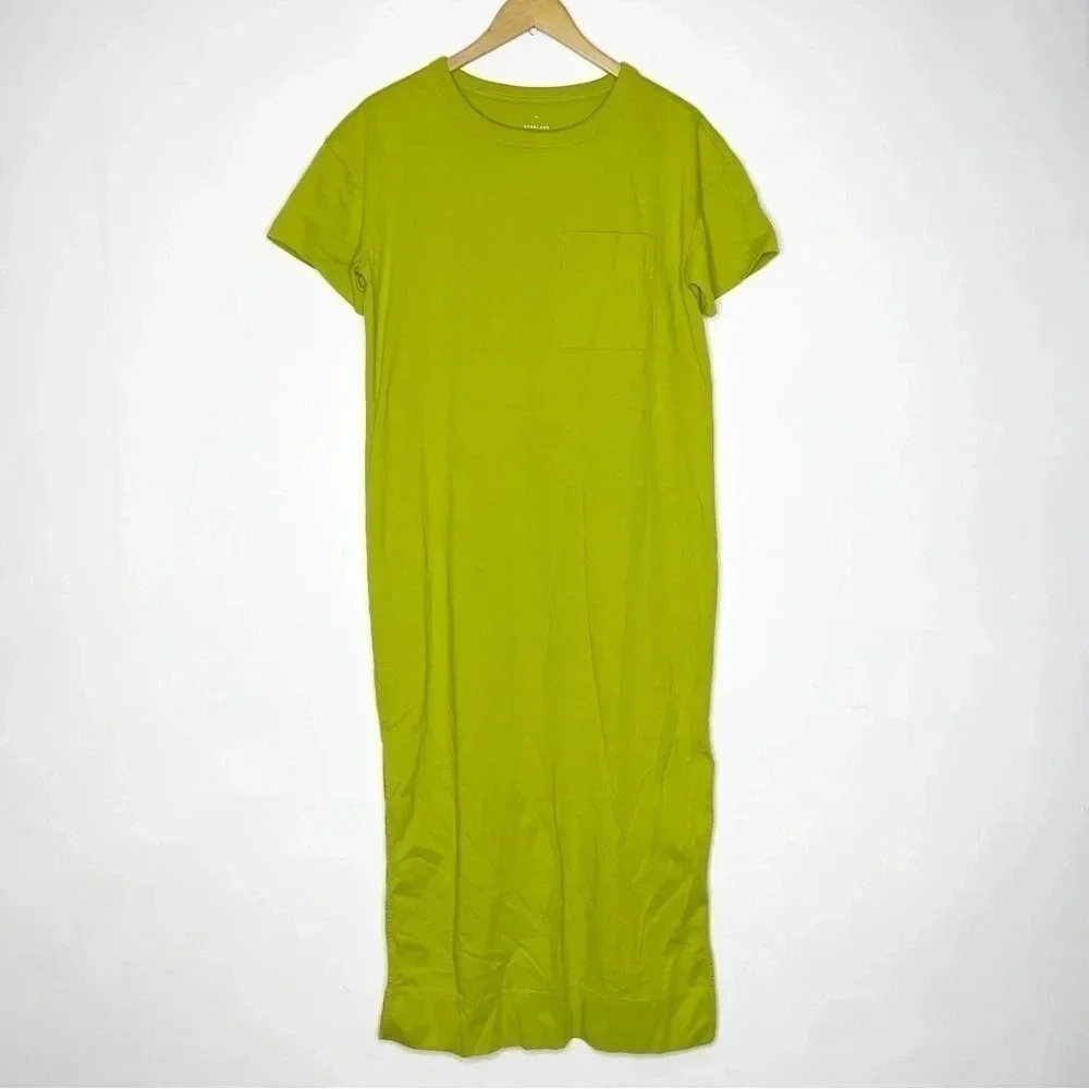 Everlane Olive Green Midi T-Shirt Dress - Picture 6 of 6